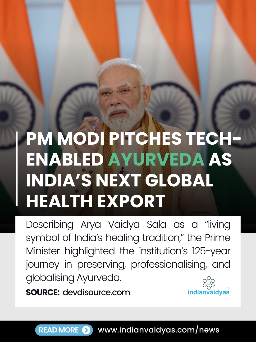 PM Modi Positions Tech-Enabled Ayurveda as India’s Next Global Health Export