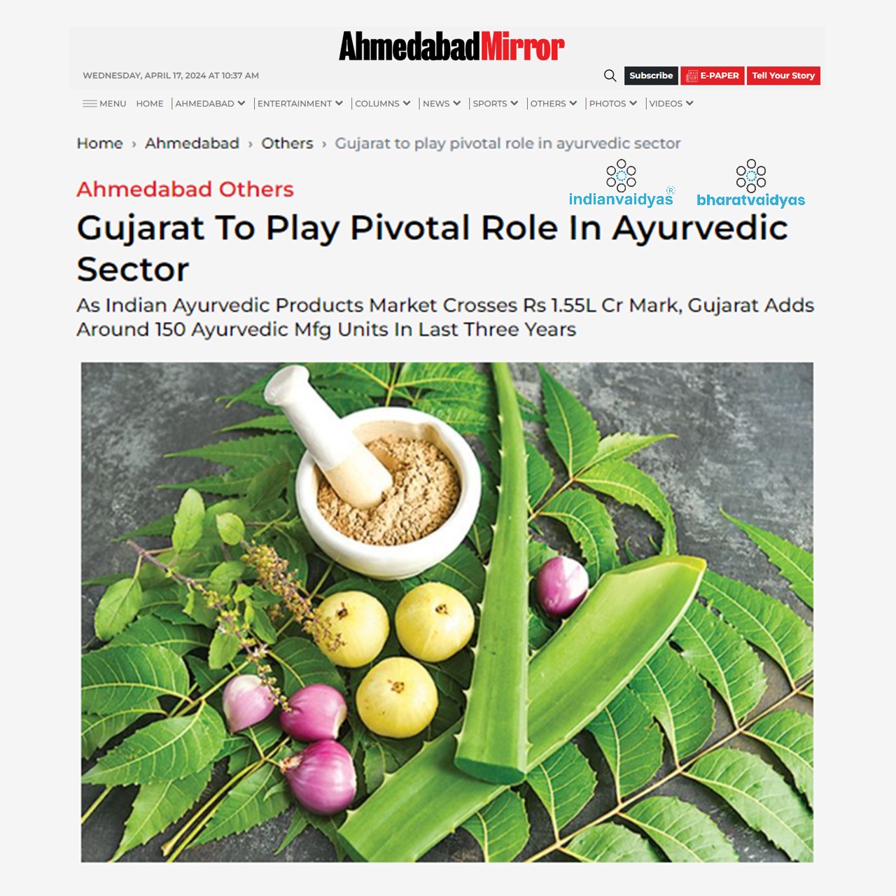Gujarat To Play Pivotal Role In Ayurvedic Sector