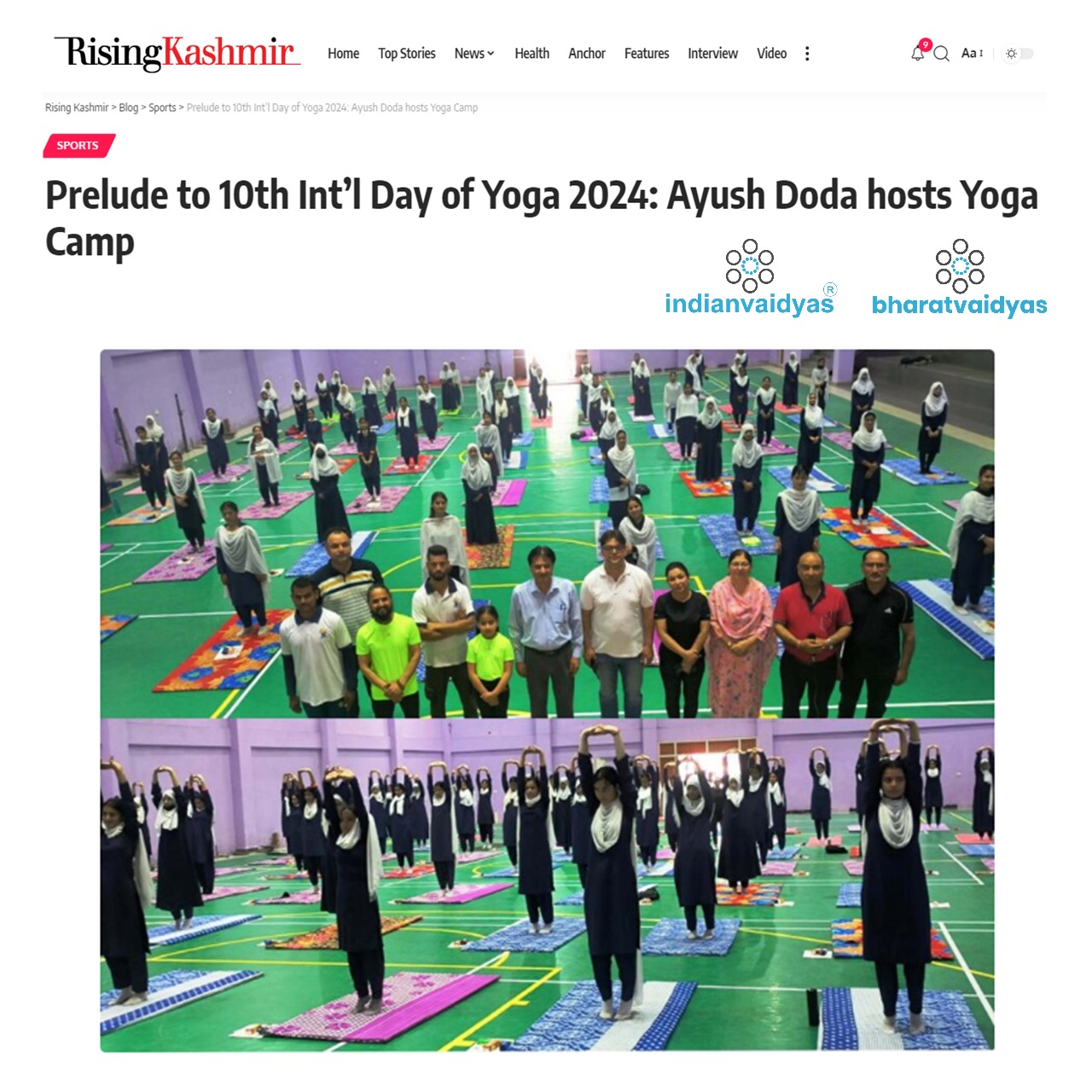 Prelude to 10th Int’l Day of Yoga 2024: Ayush Doda hosts Yoga Camp
