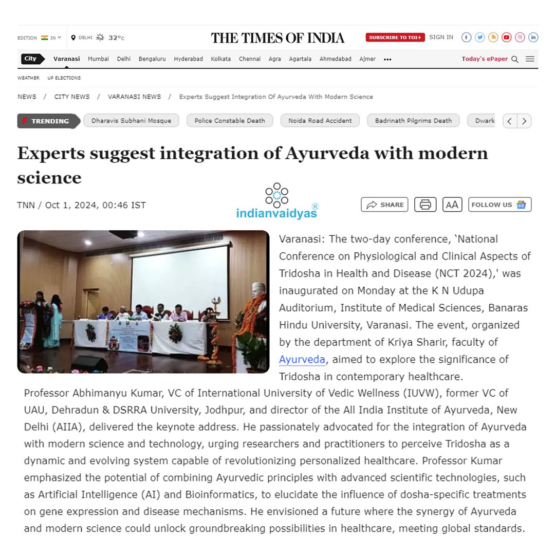 Experts suggest integration of Ayurveda with modern science