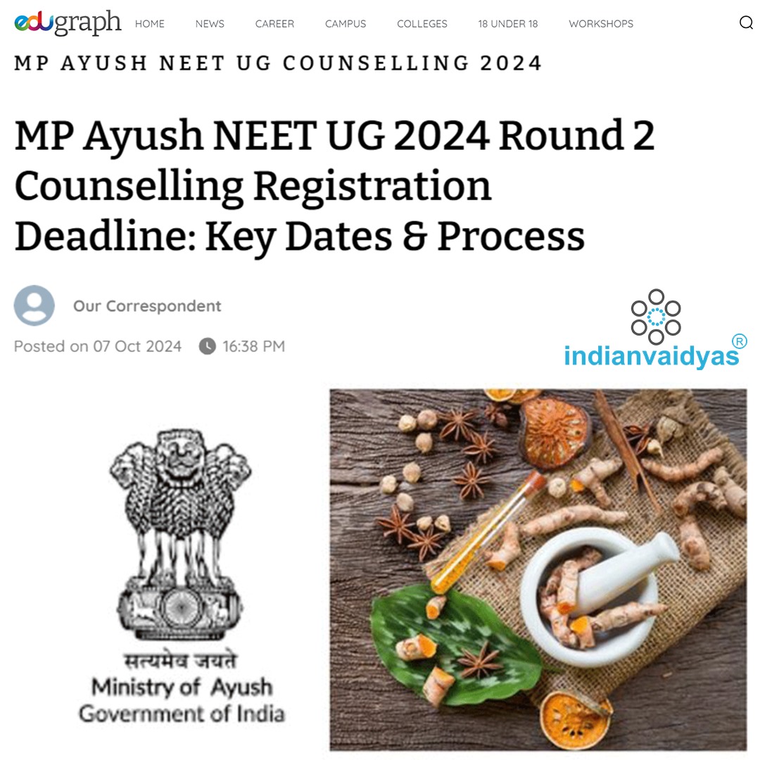 MP Ayush NEET UG 2024 Round 2 Counselling Registration Deadline: Key Dates & Process