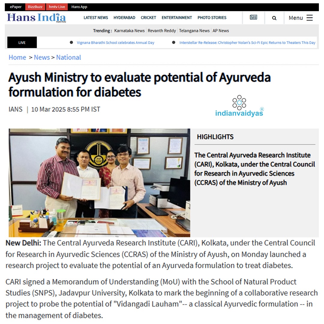 Ayush Ministry to evaluate potential of Ayurveda formulation for diabetes 