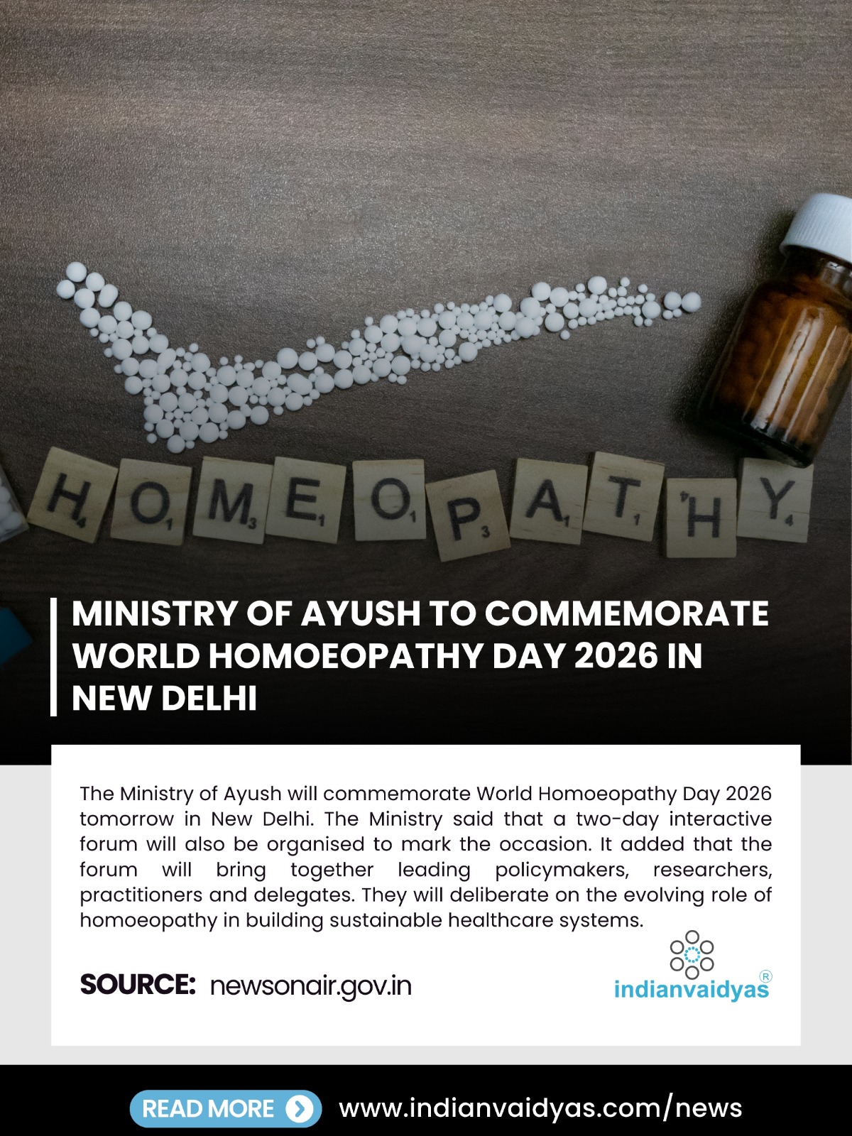 Ministry of AYUSH to Commemorate World Homoeopathy Day 2026 in New Delhi