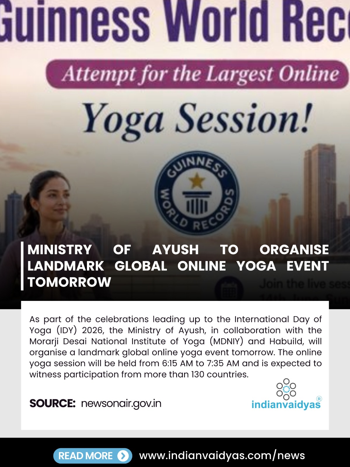 Digital Wellness History: Ministry of Ayush Sets World Record with Global Online Yoga Gathering