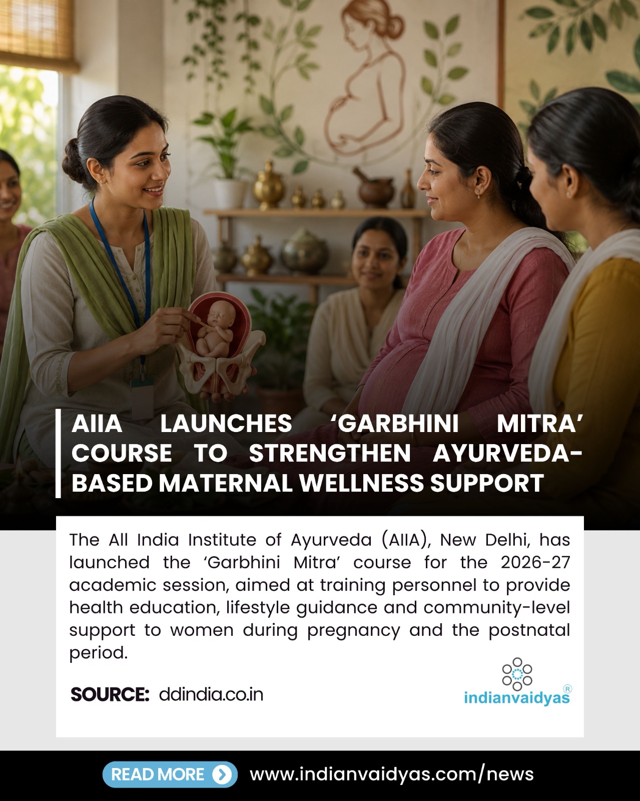 Empowering Maternal Care: AIIA Launches 'Garbhini Mitra' Course to Strengthen Ayurveda-Based Wellness Support
