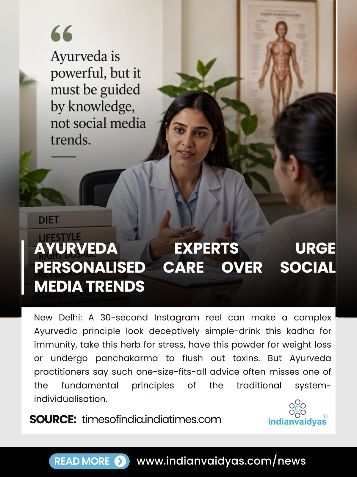 Clinical Integrity: Ayurveda Experts Urge Personalised Care Over Viral Social Media Wellness Trends