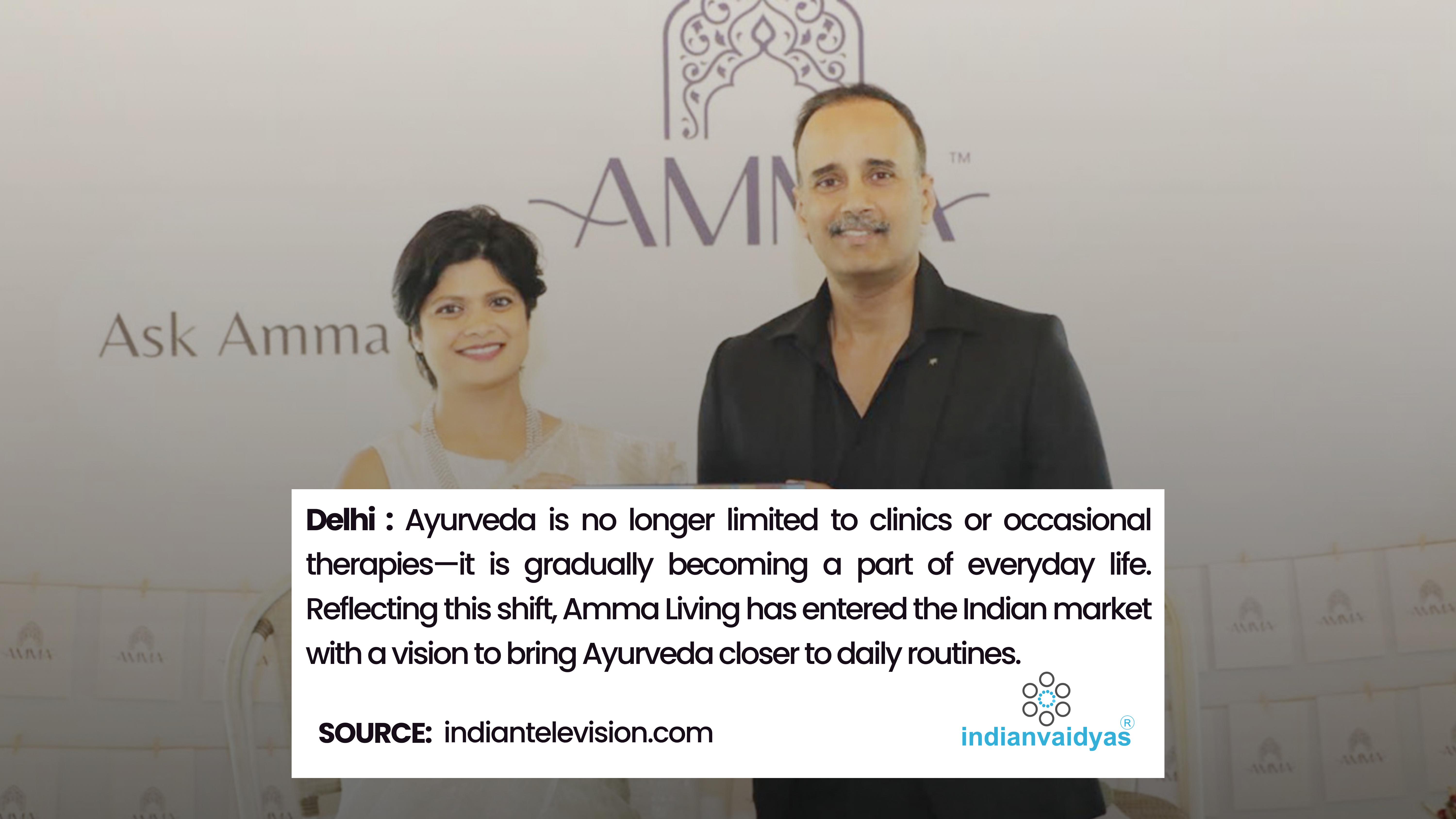 Amma Living Enters India with Everyday Ayurveda Focus