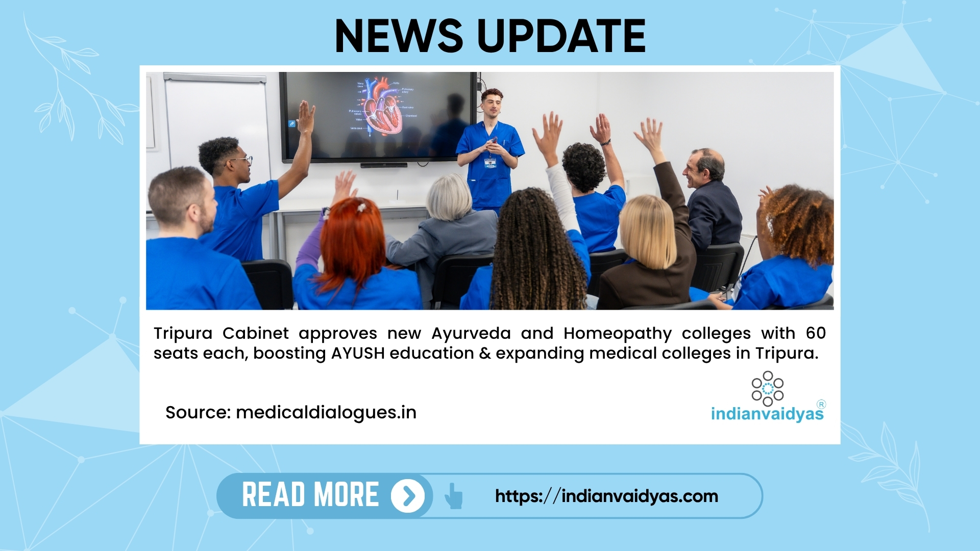 Tripura Cabinet Approves Establishment of Ayurveda & Homeopathy Colleges to Strengthen AYUSH Education