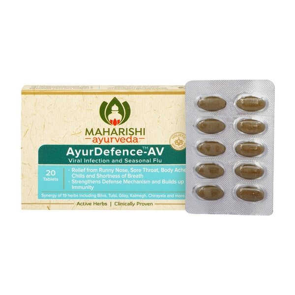 AyurDefence-AV For Viral Infections & Seasonal Flu | 20 tablets Pack